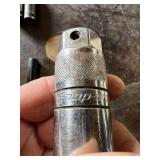 Snap-on Sockets including 1/2 and 3/8 Drive Socket, 13/16 Spark Plug Socket, and 5/16 Socket