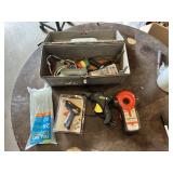 Various Brands Hot Glue Guns with Glue Sticks and Black & Decker Stud Finder, Tape and  More
