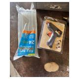 Various Brands Hot Glue Guns with Glue Sticks and Black & Decker Stud Finder, Tape and  More