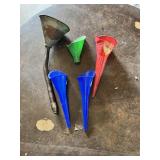 Lot of assorted funnels