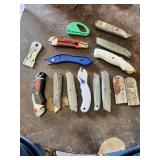 Assorted Utility Knives and Box Cutters