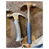 Lot of Hammers Including Ball Peen and Claw Hammers