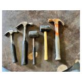 Assorted Claw Hammers and Rubber Mallets