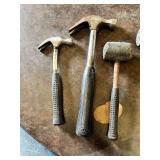 Assorted Claw Hammers and Rubber Mallets