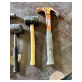 Assorted Claw Hammers and Rubber Mallets