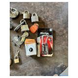 Assorted Master and Other Padlocks with Keys and Combos