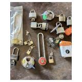Assorted Master and Other Padlocks with Keys and Combos