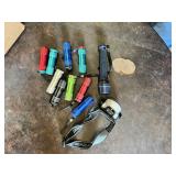Lot of Various Flashlights and Headlamps
