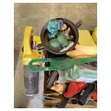 Garden and Home Decor Lot including Bug Fogger, Emsco Group Choppers Edging, Lantern, Planter Pots, and Accessories