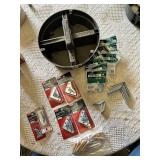 Stahler Tool Tray, Flat Corner Braces, Gate Hooks & Eyes, and Wood Dowels Assortment
