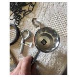 Miscellaneous Hardware Tools Including Husky Socket Wrench, Clamps, Carabiners, Stacker Tool Caddy and Hooks
