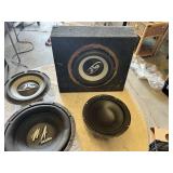 Subwoofer Box with MA Audio Speakers and Other Speakers