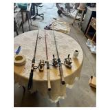 Fishing Rods and Reels including Zebco Model 6020 and Cabela