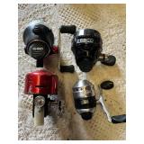 Rhino, Zebco, and Two Unbranded Fishing Reels