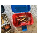 Spider-Man Themed Fishing Tackle Boxes with Fishing Gear and Other Tackle Box with Gear