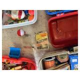 Spider-Man Themed Fishing Tackle Boxes with Fishing Gear and Other Tackle Box with Gear