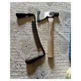 Reliance Drawknife and Truper Hatchet