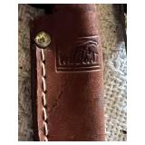 Vintage Hunting Knives and Leather Sheaths Including Germany-Made Pieces