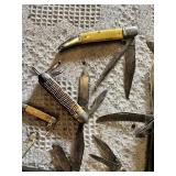 Collection of Vintage and Swiss Army Folding Pocket Knives