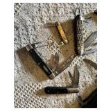 Collection of Vintage and Swiss Army Folding Pocket Knives