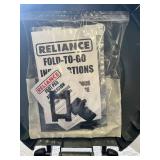 Reliance Fold-To-Go Portable Toilet with Instructions and Foot Pads