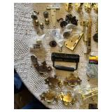 Assorted Hardware including Hickory and Baldwin Components, Hinges, Handles, and Cabinet Knobs