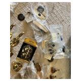 Assorted Hardware including Hickory and Baldwin Components, Hinges, Handles, and Cabinet Knobs
