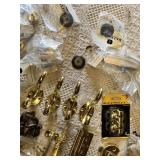 Assorted Hardware including Hickory and Baldwin Components, Hinges, Handles, and Cabinet Knobs