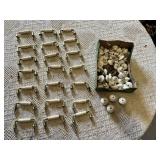 Ornate Porcelain Cabinet Handles and Knobs Set