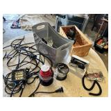 Collection of Automotive Lighting and Wiring Parts including Nilight LED Light, Drive Beam Lights, Wiring Spools, and Accessories