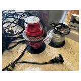 Collection of Automotive Lighting and Wiring Parts including Nilight LED Light, Drive Beam Lights, Wiring Spools, and Accessories