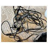 Lot of Electronics and Accessories including RCA Portable DVD Player Monitors, Garmin GPS, and Red Media Player with Cables