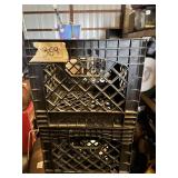 Stack of Plastic Milk Crates