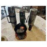 Harley-Davidson Thermos, Sturgis Hat and Other Thermoses