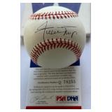 Willie Mays Autographed w/ PSA DNA COA Rawlings ONLB White Baseball