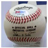 Willie Mays Autographed w/ PSA DNA COA Rawlings ONLB White Baseball