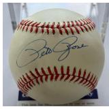Pete Rose Autographed w/ PSA DNA COA Rawlings ONLB White Baseball