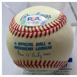 Carl Yastrzemski Autographed w/ PSA COA Rawlings OALB Budig Baseball