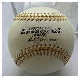 Rafael Palmeiro Autographed Rawlings Gold Glove Award Baseball