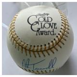 Alan Trammell Autographed w/ PSA DNA COA Rawlings Gold Glove Award Baseball
