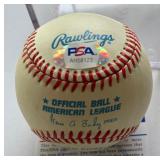 Orel Hershiser Autographed w/ PSA COA Rawlings OALB Budig Baseball