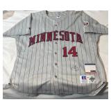 Kent Hrbek Autographed w/ PSA DNA COA Minnesota Twins Russell MLB Authentic Baseball Hersey Size 48