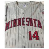Kent Hrbek Autographed w/ PSA DNA COA Minnesota Twins Russell MLB Authentic Baseball Hersey Size 48