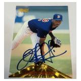 LaTroy Hawkins RC On-Card Auto 1996 Pinnacle #185 Rookie Minnesota Twins Baseball Card