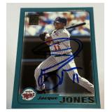 Jacque Jones On-Card Auto 2001 Topps #257 Minnesota Twins Baseball Card
