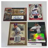 (4) Minnesota Twins Auto Cards - Denard Span w/ Relic, Lew Ford, Scorr Baker /250 w/ Relic, JC Romero