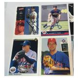 (8) Minnesota Twins On-Card Autos - Cordova, Rivas, Lawton, Hocking, Anderson, Mays, Tewksbury, Buchanan