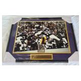 Jim Marshall Autographed Football Card in Custom Framed Minnesota Vikings Football Piece