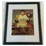 Yogi Berra Autographed 8x10" Baseball Photo - Framed