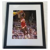 Dominique Wilkins Autographed Basketball Photo - Framed